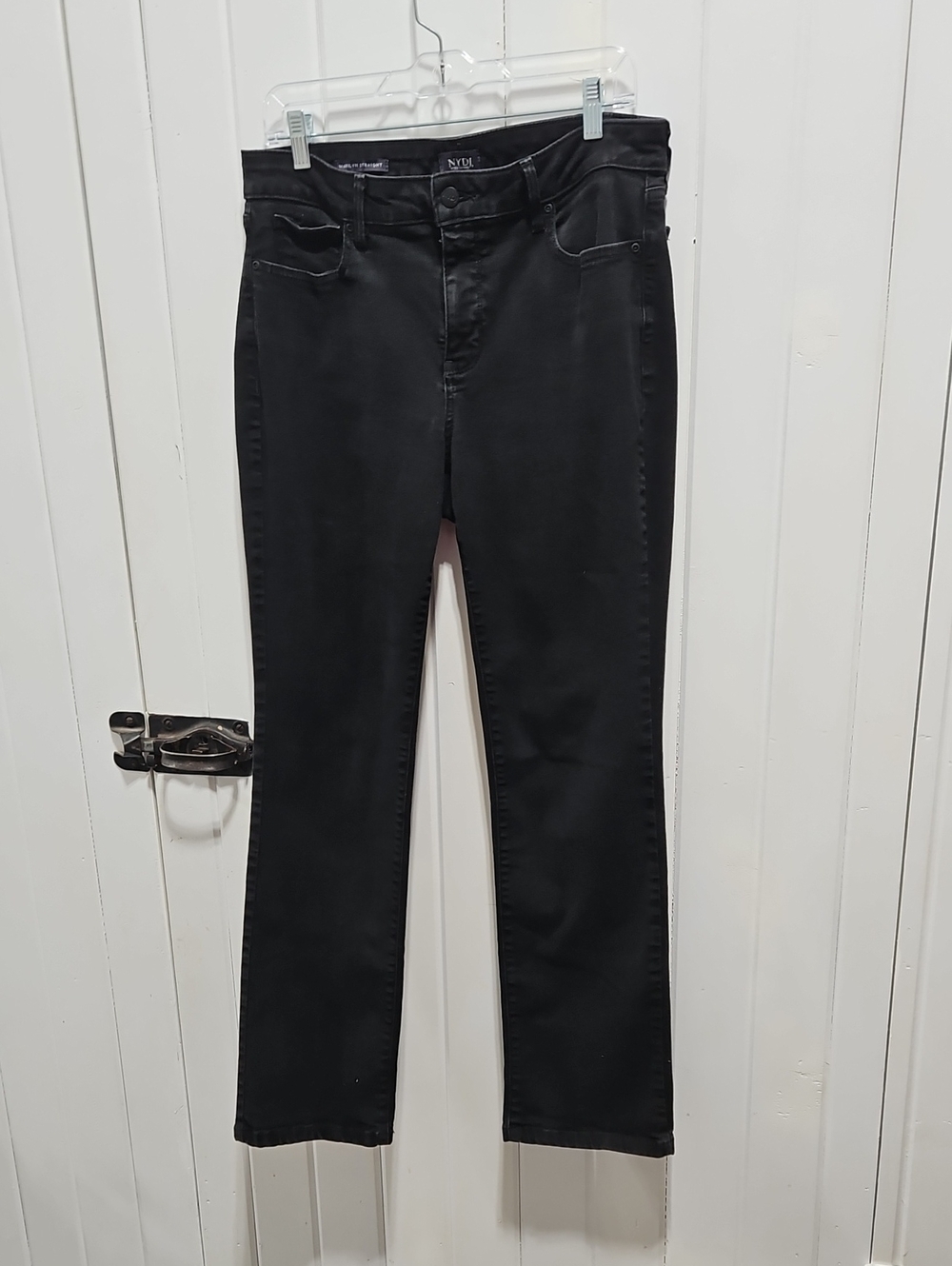 NYDJ Black Straight-Leg Jeans
